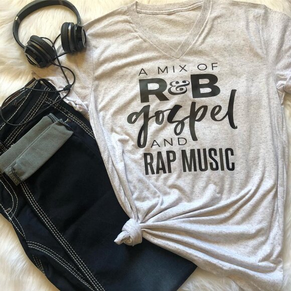 NEW! R&B, Gospel, & Trap/Rap Music CUSTOM Tee T-Shirt Top | SIZE XS - Picture 4 of 8